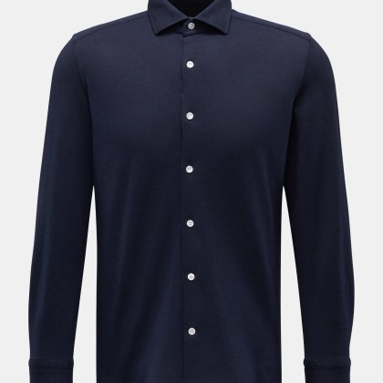 Sonrisa - Herren - Piqué-Hemd Haifisch-Kragen navy Sonrisa - Herren - Piqué-Hemd Haifisch-Kragen navy