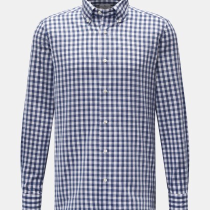 Giampaolo - Herren - Casual Hemd Button-Down-Kragen dunkelblau/weiß kariert Giampaolo - Herren - Casual Hemd Button-Down-Kragen dunkelblau/weiß kariert