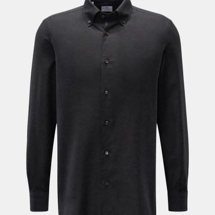 Giampaolo - Herren - Casual Hemd Button-Down-Kragen anthrazit meliert Giampaolo - Herren - Casual Hemd Button-Down-Kragen anthrazit meliert