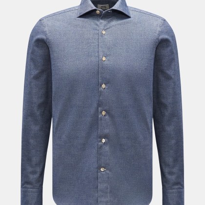 Gherardi - Herren - Casual Hemd Haifisch-Kragen graublau meliert Gherardi - Herren - Casual Hemd Haifisch-Kragen graublau meliert