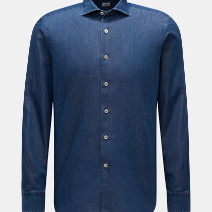 Gherardi - Herren - Chambray-Hemd Haifisch-Kragen dunkelblau Gherardi - Herren - Chambray-Hemd Haifisch-Kragen dunkelblau