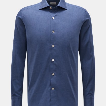 Gherardi - Herren - Casual Hemd Haifisch-Kragen dunkelblau Gherardi - Herren - Casual Hemd Haifisch-Kragen dunkelblau