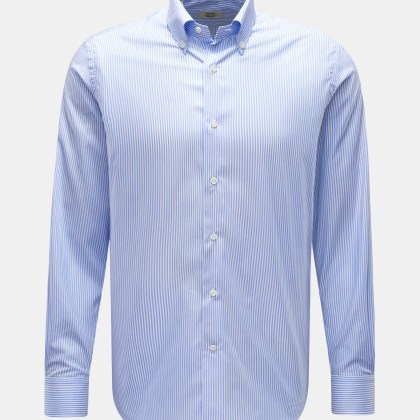 Gherardi - Herren - Oxford-Hemd Button-Down-Kragen hellblau/weiß gestreift Gherardi - Herren - Oxford-Hemd Button-Down-Kragen hellblau/weiß gestreift