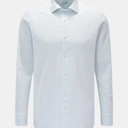 von Braun - Herren - Casual Hemd Haifisch-Kragen mintgrün/weiß gestreift von Braun - Herren - Casual Hemd Haifisch-Kragen mintgrün/weiß gestreift