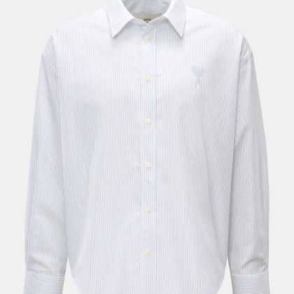 Ami Paris - Herren - Casual Hemd Kent Kragen rauchblau/weiß gestreift Ami Paris - Herren - Casual Hemd Kent Kragen rauchblau/weiß gestreift