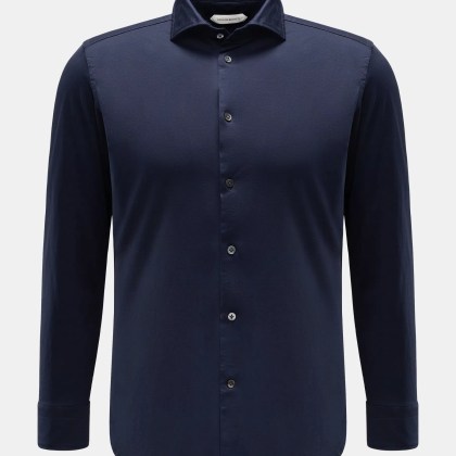 Guglielminotti - Herren - Jersey-Hemd Haifisch-Kragen navy Guglielminotti - Herren - Jersey-Hemd Haifisch-Kragen navy