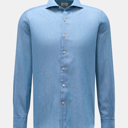 Gherardi - Herren - Casual Hemd Haifisch-Kragen rauchblau Gherardi - Herren - Casual Hemd Haifisch-Kragen rauchblau