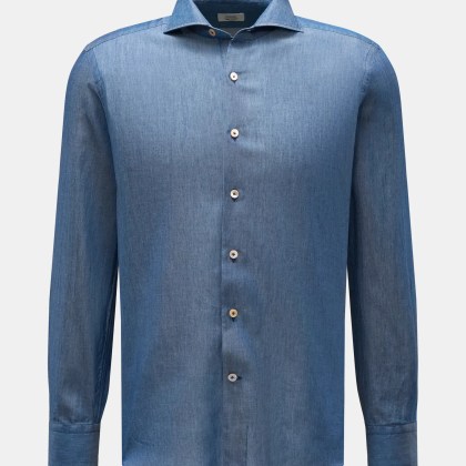 Gherardi - Herren - Casual Hemd Haifisch-Kragen graublau Gherardi - Herren - Casual Hemd Haifisch-Kragen graublau