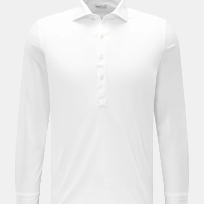 Sonrisa - Herren - Jersey Popover-Hemd Haifisch-Kragen weiß Sonrisa - Herren - Jersey Popover-Hemd Haifisch-Kragen weiß