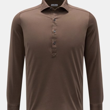 Sonrisa - Herren - Jersey Popover-Hemd Haifisch-Kragen khaki Sonrisa - Herren - Jersey Popover-Hemd Haifisch-Kragen khaki
