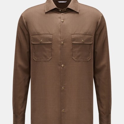 Marco Pescarolo - Herren - Casual Hemd Kent-Kragen braun Marco Pescarolo - Herren - Casual Hemd Kent-Kragen braun