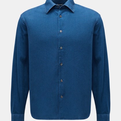 04651/ A trip in a bag - Herren - Casual-Hemd Kent-Kragen dunkelblau 04651/ A trip in a bag - Herren - Casual-Hemd Kent-Kragen dunkelblau