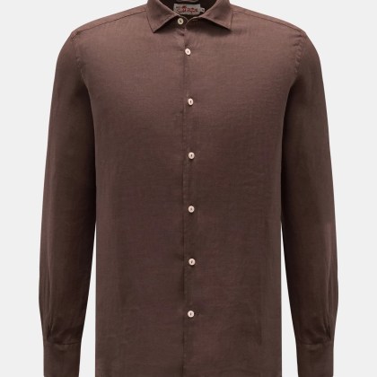 MC2 Saint Barth - Herren - Leinenhemd Haifisch-Kragen braun MC2 Saint Barth - Herren - Leinenhemd Haifisch-Kragen braun