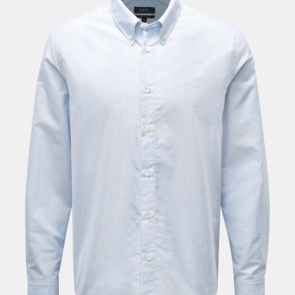 A.P.C. - Herren - Oxford-Hemd %27Greg%27 Button-Down-Kragen hellblau/weiß gestreift A.P.C. - Herren - Oxford-Hemd %27Greg%27 Button-Down-Kragen hellblau/weiß gestreift