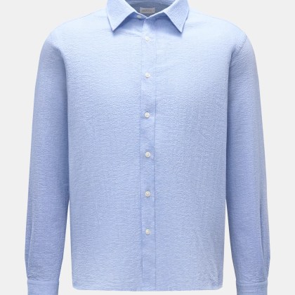 04651/ A trip in a bag - Herren - Casual Hemd %27Seersucker Shirt%27 Kent-Kragen hellblau 04651/ A trip in a bag - Herren - Casual Hemd %27Seersucker Shirt%27 Kent-Kragen hellblau