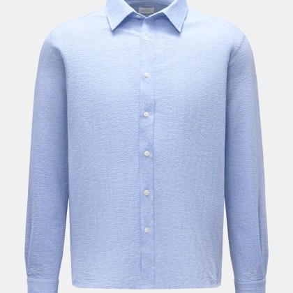 04651/ A trip in a bag - Herren - Casual Hemd %27Seersucker Shirt%27 Kent-Kragen hellblau 04651/ A trip in a bag - Herren - Casual Hemd %27Seersucker Shirt%27 Kent-Kragen hellblau