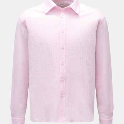 04651/ A trip in a bag - Herren - Casual Hemd %27Seersucker Shirt%27 Kent-Kragen rosé 04651/ A trip in a bag - Herren - Casual Hemd %27Seersucker Shirt%27 Kent-Kragen rosé