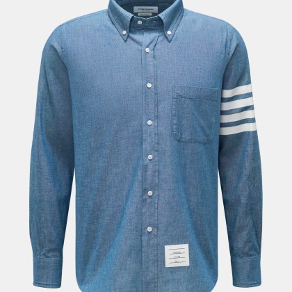 Thom Browne - Herren - Casual Hemd Button-Down-Kragen rauchblau Thom Browne - Herren - Casual Hemd Button-Down-Kragen rauchblau