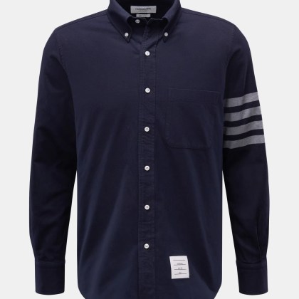 Thom Browne - Herren - Flanellhemd Button-Down-Kragen navy Thom Browne - Herren - Flanellhemd Button-Down-Kragen navy