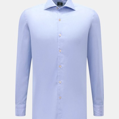 Borrelli - Herren - Casual Hemd %27Ettore%27 Haifisch-Kragen blau Borrelli - Herren - Casual Hemd %27Ettore%27 Haifisch-Kragen blau