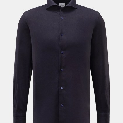 Giampaolo - Herren - Flanellhemd Haifisch-Kragen dark navy Giampaolo - Herren - Flanellhemd Haifisch-Kragen dark navy