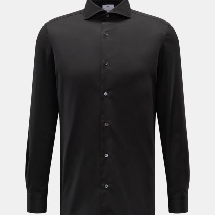 Giampaolo - Herren - Casual Hemd Haifisch-Kragen schwarz Giampaolo - Herren - Casual Hemd Haifisch-Kragen schwarz