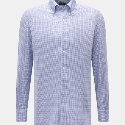 Borrelli - Herren - Casual Hemd %27Gable%27 Button-Down-Kragen navy/weiß kariert Borrelli - Herren - Casual Hemd %27Gable%27 Button-Down-Kragen navy/weiß kariert