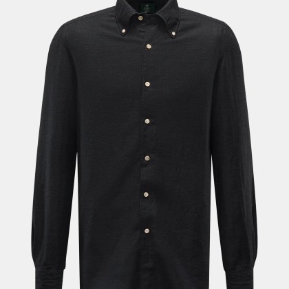 Borrelli - Herren - Casual Hemd %27Gable%27 Button-Down-Kragen anthrazit meliert Borrelli - Herren - Casual Hemd %27Gable%27 Button-Down-Kragen anthrazit meliert