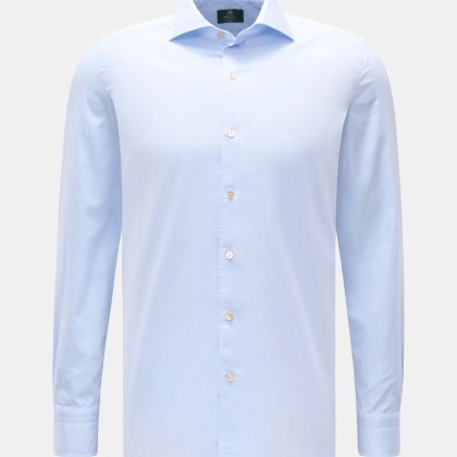 Borrelli - Herren - Casual Hemd %27Ettore%27 Haifisch-Kragen hellblau Borrelli - Herren - Casual Hemd %27Ettore%27 Haifisch-Kragen hellblau