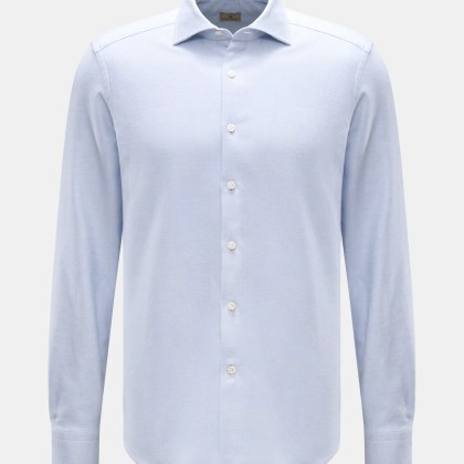 Sonrisa - Herren - Flanellhemd Haifisch-Kragen hellblau meliert Sonrisa - Herren - Flanellhemd Haifisch-Kragen hellblau meliert