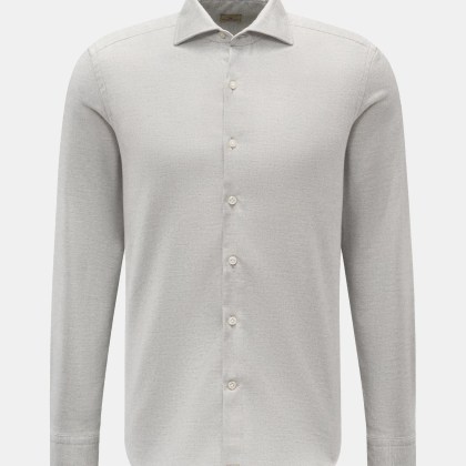 Sonrisa - Herren - Flanellhemd Haifisch-Kragen hellgrau Sonrisa - Herren - Flanellhemd Haifisch-Kragen hellgrau