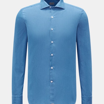 Sonrisa - Herren - Chambray-Hemd Haifisch-Kragen rauchblau Sonrisa - Herren - Chambray-Hemd Haifisch-Kragen rauchblau