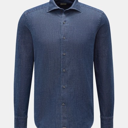 Sonrisa - Herren - Jeanshemd Haifisch-Kragen navy Sonrisa - Herren - Jeanshemd Haifisch-Kragen navy