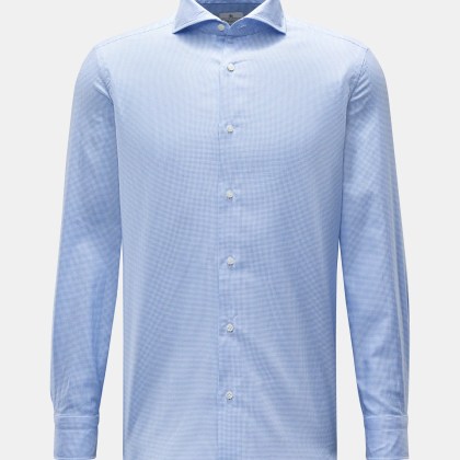 Giampaolo - Herren - Oxford-Hemd Haifisch-Kragen hellblau/weiß kariert Giampaolo - Herren - Oxford-Hemd Haifisch-Kragen hellblau/weiß kariert