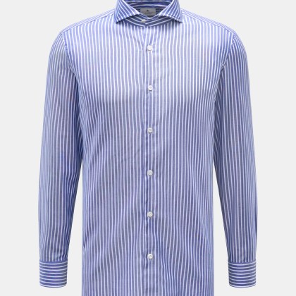 Giampaolo - Herren - Casual Hemd Haifisch-Kragen navy/weiß gestreift Giampaolo - Herren - Casual Hemd Haifisch-Kragen navy/weiß gestreift