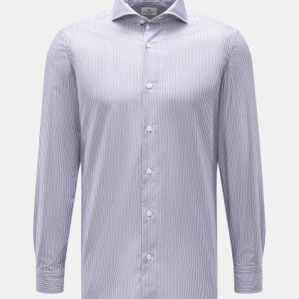 Giampaolo - Herren - Casual Hemd Haifisch-Kragen navy/weiß gestreift Giampaolo - Herren - Casual Hemd Haifisch-Kragen navy/weiß gestreift