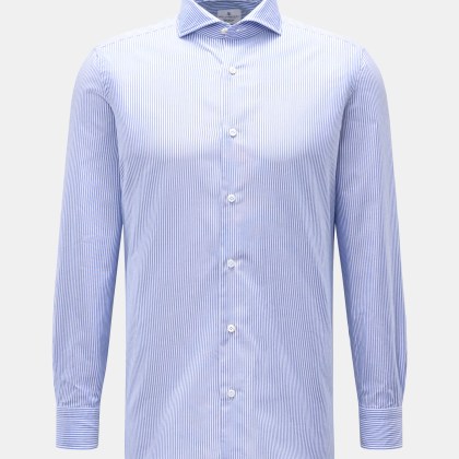 Giampaolo - Herren - Casual Hemd Haifisch-Kragen blau/weiß gestreift Giampaolo - Herren - Casual Hemd Haifisch-Kragen blau/weiß gestreift