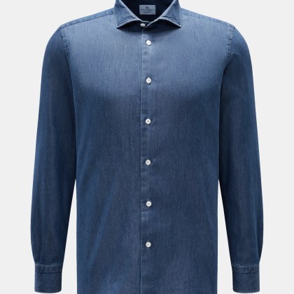 Giampaolo - Herren - Chambray-Hemd Haifisch-Kragen blau Giampaolo - Herren - Chambray-Hemd Haifisch-Kragen blau