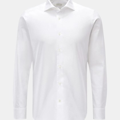 Guglielminotti - Herren - Oxford-Hemd Haifisch-Kragen weiß Guglielminotti - Herren - Oxford-Hemd Haifisch-Kragen weiß