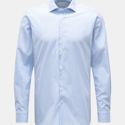 Guglielminotti - Herren - Casual Hemd Haifisch-Kragen hellblau/weiß gestreift Guglielminotti - Herren - Casual Hemd Haifisch-Kragen hellblau/weiß gestreift