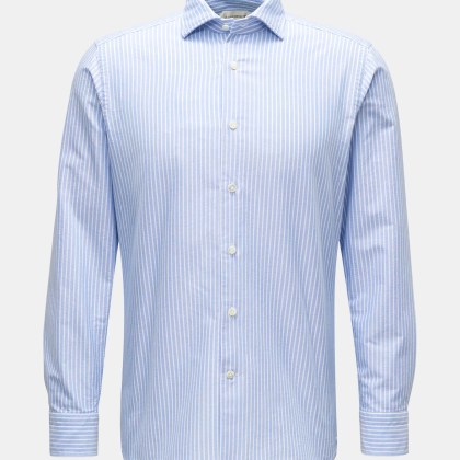 Guglielminotti - Herren - Oxfordhemd Haifisch-Kragen hellblau/weiß gestreift Guglielminotti - Herren - Oxfordhemd Haifisch-Kragen hellblau/weiß gestreift