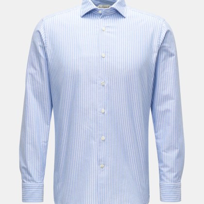 Guglielminotti - Herren - Oxfordhemd Haifisch-Kragen hellblau/weiß gestreift Guglielminotti - Herren - Oxfordhemd Haifisch-Kragen hellblau/weiß gestreift