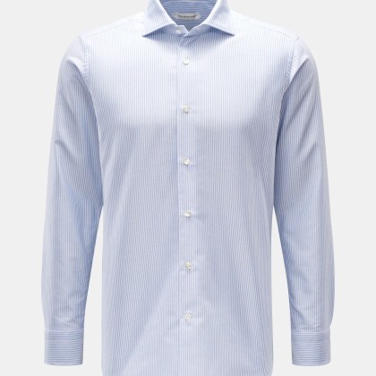 Guglielminotti - Herren - Oxfordhemd Haifisch-Kragen blau/weiß gestreift Guglielminotti - Herren - Oxfordhemd Haifisch-Kragen blau/weiß gestreift