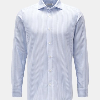 Guglielminotti - Herren - Oxfordhemd Haifisch-Kragen blau/weiß gestreift Guglielminotti - Herren - Oxfordhemd Haifisch-Kragen blau/weiß gestreift