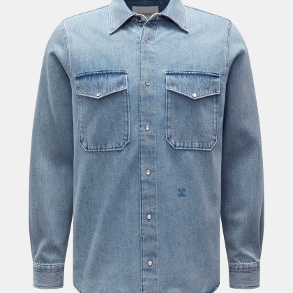 Closed - Herren - Jeanshemd Kent-Kragen rauchblau Closed - Herren - Jeanshemd Kent-Kragen rauchblau