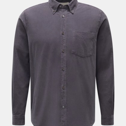 Closed - Herren - Cordhemd Button-Down-Kragen dunkelgrau Closed - Herren - Cordhemd Button-Down-Kragen dunkelgrau