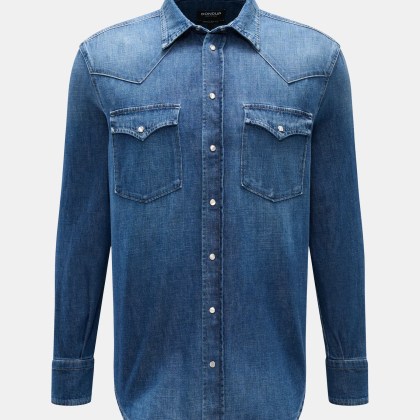 Dondup - Herren - Jeanshemd %27Camicia%27 Kent-Kragen blau Dondup - Herren - Jeanshemd %27Camicia%27 Kent-Kragen blau