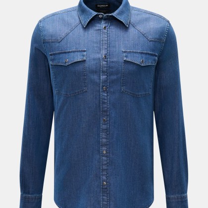 Dondup - Herren - Jeanshemd %27Camicia%27 Kent-Kragen blau Dondup - Herren - Jeanshemd %27Camicia%27 Kent-Kragen blau