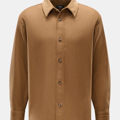 A.P.C. - Herren - Casual Hemd %27Bernardo%27 Kent-Kragen hellbraun A.P.C. - Herren - Casual Hemd %27Bernardo%27 Kent-Kragen hellbraun