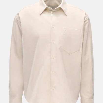 Ami Paris - Herren - Flanellhemd Kent-Kragen creme Ami Paris - Herren - Flanellhemd Kent-Kragen creme